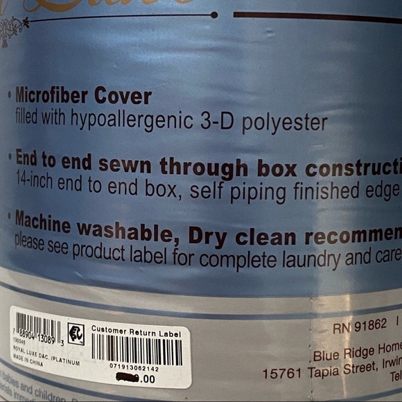 Royal Luxe Lightweight Microfiber Color Down Alternative Full/Queen Comforter - Picture 8 of 9